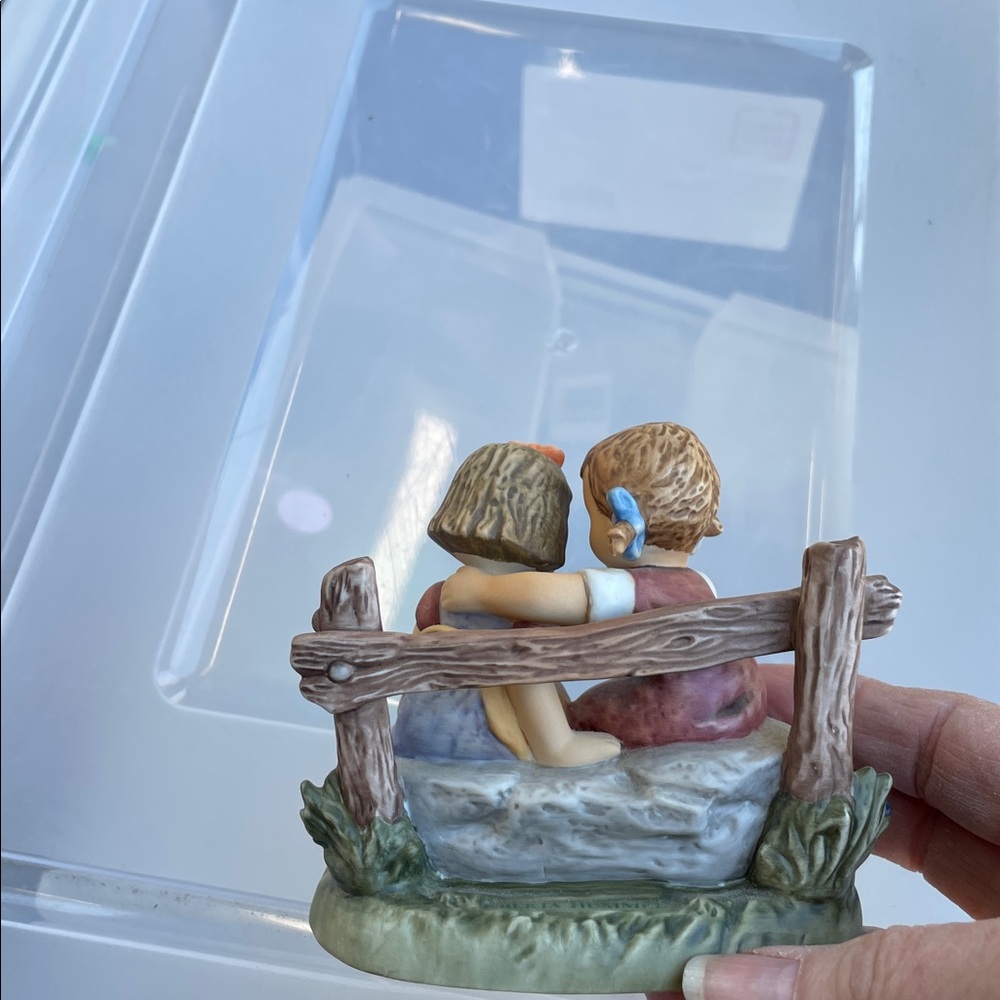 Goebel Figurine of Two Girls on a Bench - Picture 2 of 3